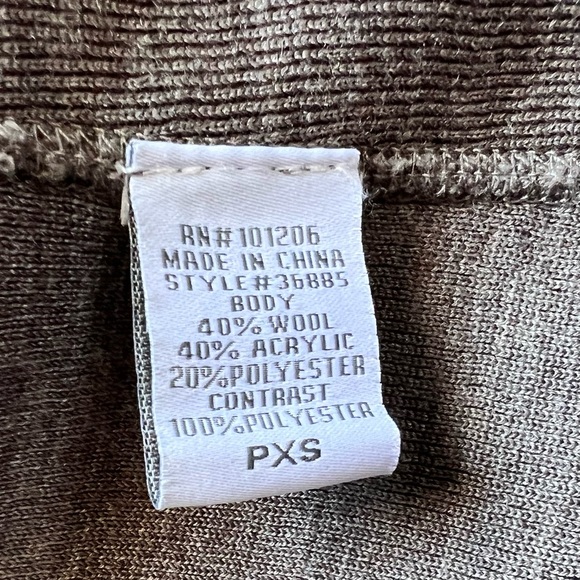 Soft Surroundings Cascade Front Open Wool Cozy Cardigan Coat Jacket Like New XSP - Picture 3 of 4